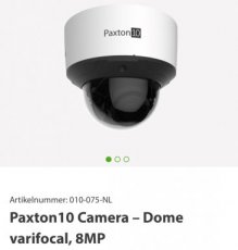 Paxton10 camera Dome varifocal 8MP Paxton10 camera Dome varifocal 8MP